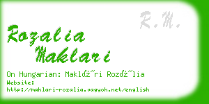 rozalia maklari business card